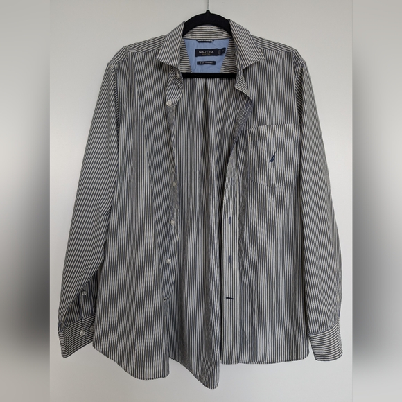 Nautica Stripped Shirt M - Picture 4 of 8